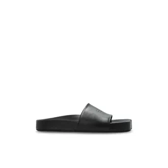 Maison Margiela Sliders, male, Black, Size: 11 US Leather slides