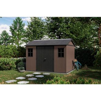 Keter Caseta Cobertizo Resina Jardin Newton 1175 Keter Con Puerta Lateral