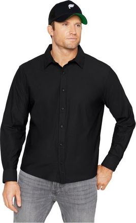 Fabletics Mens The Don Long Sleeve Button Up in Black at Nordstrom, Size Xx-Large