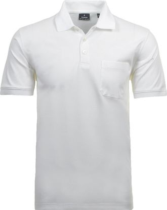 Ragman Short Sleeved Polo Shirt White Size XXL