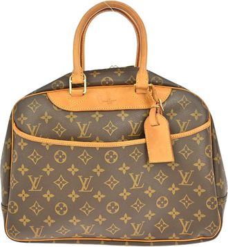 Louis Vuitton Deauville Handbag Monogram Canvas Brown Canvas Handbag (Pre-Owned)