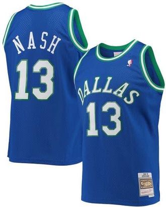 Mitchell & Ness Mens Mitchell & Ness Steve Nash Blue Dallas Mavericks 1998/99 Hardwood Classics Swingman Jersey at Nordstrom, Size Small