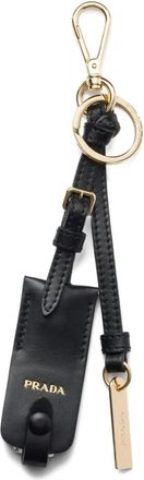 Prada Sleutelhanger met spiegelhoes - Zwart