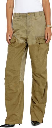 Diesel Cargo pants in cotton and nylon - Pants - Woman - Green