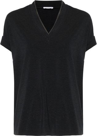Brunello Cucinelli Cotton V-necked T-shirt
