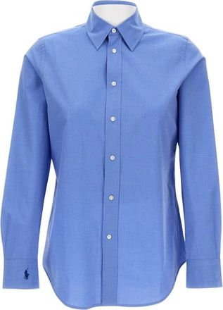 Polo Ralph Lauren Classic Cut Shirt - Dames - Overhemden - Blauw - XS - Katoen - Overhemden