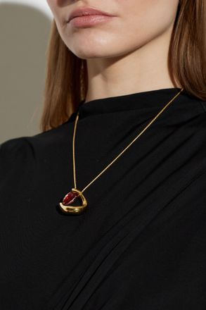 Bottega Veneta Necklace With Pendant, Womens, Gold