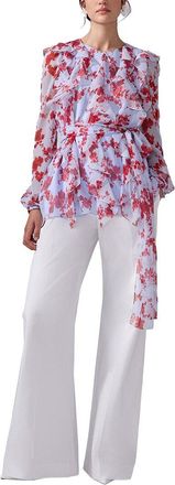 Carolina Herrera Ruffle Silk Top