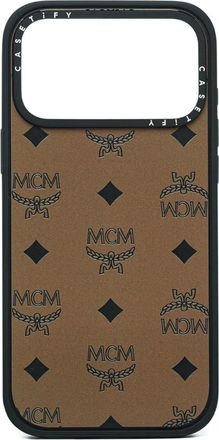 MCM x Casetify Cover per iPhone 17 Pro Max con monogramma - Marrone