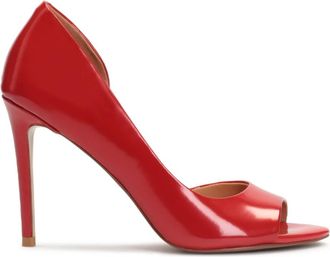 Kazar Rode open-toe pumps - Dames - Sandalen met hakken - Rood - 36 EU - Leer - Schoenen