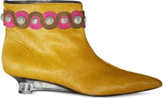 Pucci Puccing 20mm ankle boots - women - Leather/Calf Hair/Leather - 38 - Neutrals