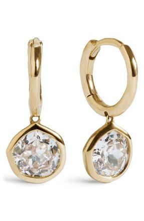 Monica Vinader Siren 14k Gold Lab-Grown Diamond Huggie Hoop Earrings in 14K Solid Gold at Nordstrom