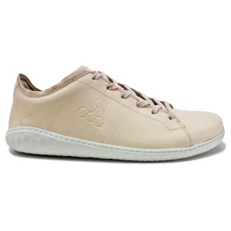 Vivobarefoot Geo Court III Leather Mens Low Top Trainers - UK 10 - US 11 Men - EU 44 - Natural - Size:UK 10
