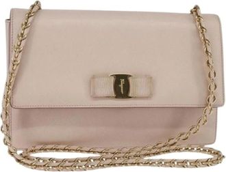Ferragamo Pre-owned Cross Body Bags, female, Pink, Size: ONE SIZE Pre-owned Leather shoulder-bags