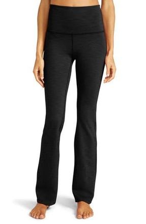 Beyond Yoga Heather Flare Leggings in Black Heather at Nordstrom Rack, Size Medium