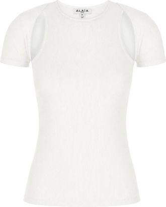 Alaia Mujer, Camisetas, Blanco, Talla: S