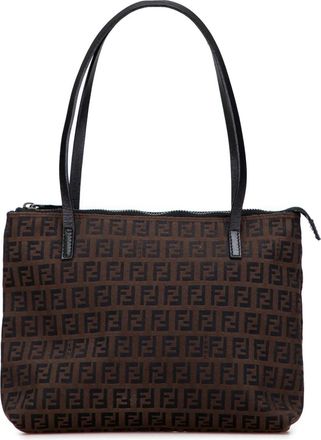 Fendi 2000-2010 Zucchino canvas shopper - Bruin