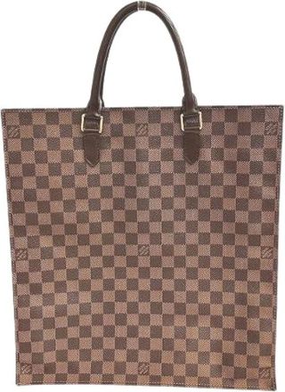 Louis Vuitton Pre-owned Tote Bags, male, Brown, Size: ONE SIZE Pre-owned Sac Plat Damier Tote Bag