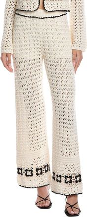 Vintage Havana Crochet Floral Wide Leg Pant