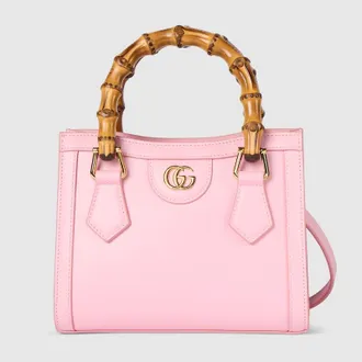Gucci Diana Small Tote Bag, Pink, Leather