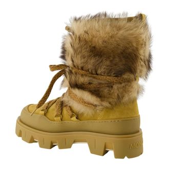Moncler Winter Boots, female, Brown, Size: 6 US Peak Apr&egrave;s Suede & Shearling Boots