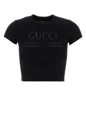 Gucci Black Cotton Blend T Shirt