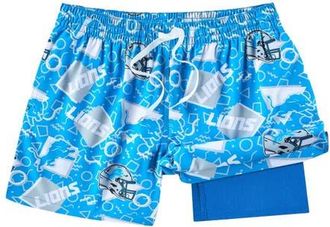 Chubbies Mens Chubbies Blue Detroit Lions Game Day Fit Classic Lined Swim Trunks at Nordstrom, Size Xx-Large
