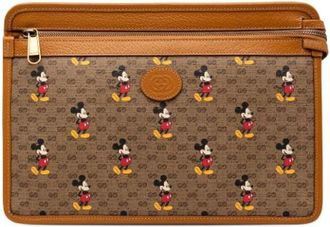 Gucci Pre-owned Canvas Clutch - Dames - Vintage Clutch - Bruin - ONE Size - Vintage