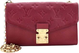 Louis Vuitton Red Monogram Empreinte Leather Saint Germain Pochette (Authentic Pre-Loved)