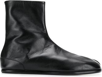 Maison Margiela Tabi leren enkellaarzen - Zwart