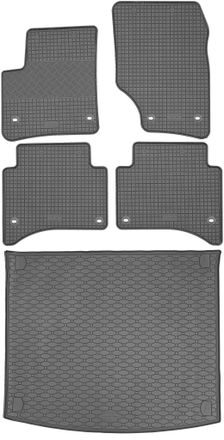 OEM Volkswagen Touareg I Suv De Noviembre De 2002 A 2010. Juego - Alfombrillas De Goma Para Coche + Alfombrilla Para Maletero