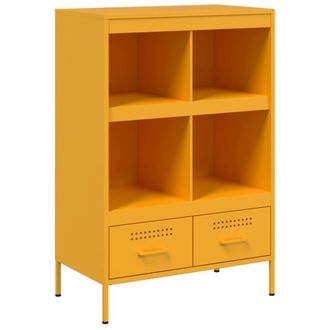 Berkfield Home Highboard Mustard Yellow 68x39x101.5 cm Steel