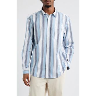 Carhartt Work in Progress Kendricks Button-Up Shirt in Kendricks Stripe Blue at Nordstrom Rack, Size Xx-Large