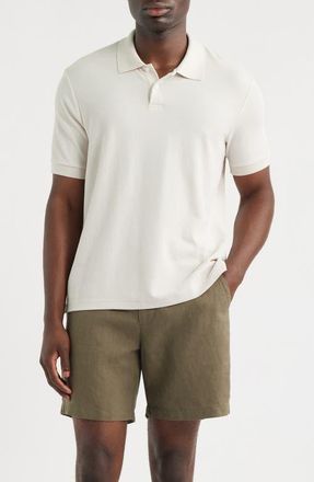 Nordstrom Pima Cotton Piqu&eacute; Polo in Grey Moonbeam at Nordstrom, Size Xxx-Large
