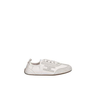 Elisabetta Franchi Sneakers, female, White, Size: 10 US Leather Sneakers