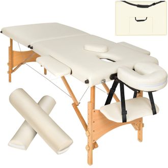 TecTake Massage Table Set Freddi in Beige