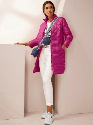 Heine Steppmantel HEINE, Damen, Gr. 34, pink (fuchsia), 55% Polyester, 45% Polyamid, Wattierung:100% Polyester, M&auml;ntel Steppmantel