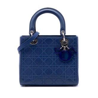 Dior Pre-owned Dior Medium Ultra Matte Calfskin Embossed Cannage Lady Satchel Ladies 826Y2I4BHPXRF0PU