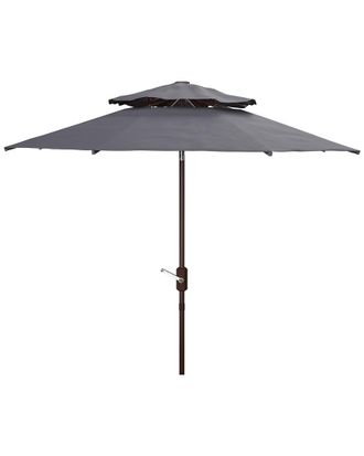 Safavieh Athens 9Ft Double Top Crank Umbrella