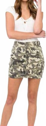 Kancan Cargo Mini Skirt In Camo Crush