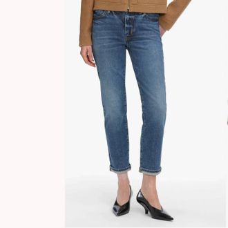 Frame Denim Ruler Crop Jeans In Nebula