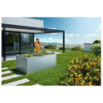 BIOHORT Huerto Urbano Metalico De 1.5 X 1 Color Plata Metalica