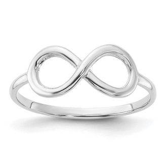 Diamond2Deal 14K White Gold Polished Infinity Ring