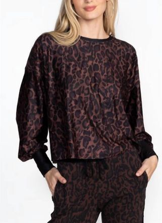 Johnny Was Drop Shoulder Crew Neck Tee In French Leopard