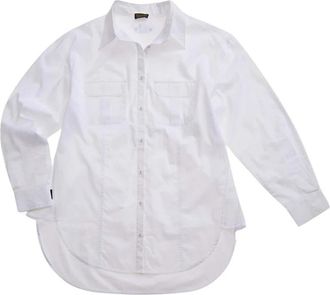 Blauer Witte semi-transparante Magee shirt - Dames - Overhemden - Wit - XS - Overhemden