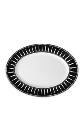 Caskata Marrakech Rimmed Oval Platter - Porcelain in Black at Nordstrom