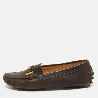 Tod's Tods Brown Leather Gommino Slip On Loafers