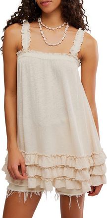 Free People Spring Tide Ruffle Tunic Top in Tea at Nordstrom, Size X-Small