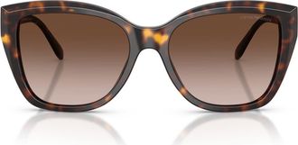 Emporio Armani 55mm Gradient Cat Eye Sunglasses in Shiny Havana /Brown Gradient at Nordstrom