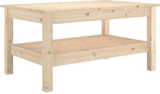 vidaXL Mesa de centro de madera maciza de pino 80x50x40 cm vidaXL